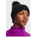Женская черная шапка Under Armour Halftime Ribbed Pom-BLK - описание, характеристики, отзывы